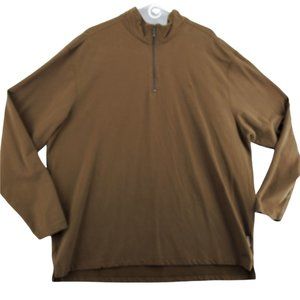 Wolverine Shirt Men's Long Sleeve 1/4 Zip Pullover High Neck Outdoors Green 2XL